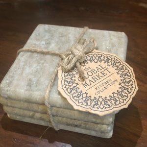 Handcrafted Stone Coaster Set